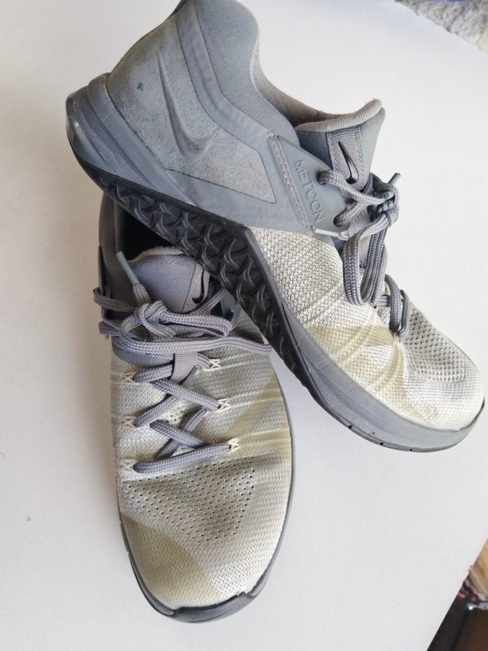 Nike Metcon DSX Flyknit 2 Light Grey Men's Shoes Size 9 US AQ8022-002